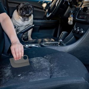 1pc Car Interior Hair Cleaning Brush Car Cleaning Scraper Tool Hair Removal Brush Scraper