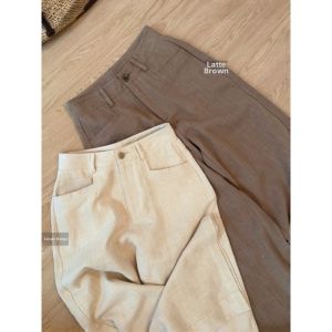 Retro Texture High-Waisted Wide-Leg Pants