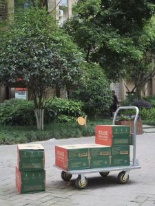 60x40CM Strong Thick Metal Trolley Foldable Heavy Duty Solid Steel with Wheel Hand Platform Troli Lipat Beroda Barang