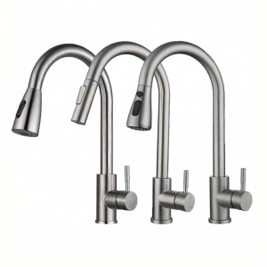 Pull-out Adjustable Stainless Steel Kitchen Faucet