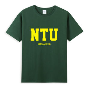 NTU Cultural Shirt Short Sleeve T-Shirt World Famous University Souvenir School Uniform Youth Fashion Pure Cotton round Neck