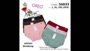 LUSINAN | Celana Dalam Perempuan OREO 56833 / CD Dalaman Cewek RENDA Super SOFT