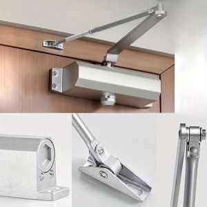 Automatic Door Closer Heavy Duty Auto Door Closer for 55-143 lbs Door Commercial Grade Hydraulic Door Closers