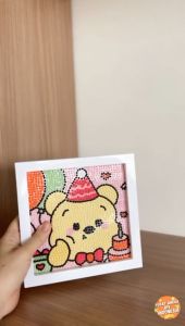 DIY Diamond Painting Kit 1 Set Frame Karakter Lucu Figura Bingkai Dekorasi Berlian Bulat Akrilik Stiker Mainan Kreatif Anak