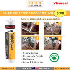 XTRASEAL SA-103 300g Multi-Purpose RTV Acetic Silicone Sealant Black/Clear/White