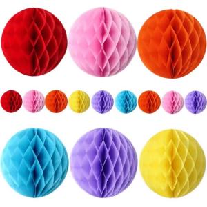 10-35CM Colorful Decorative Tissue Paper Honeycomb Balls Flower Pastel Holiday Wedding Birthday Party Decoration DIY Supplies