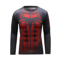 Quick Dry Elastic Fitness Clothing Long Sleeve Spiderman Venom Suit Men's Training Shirt Breathable Moisture Wicking Running Gym Workout Training Wear. 