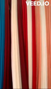 Rod Pocket/Non-Ring Top Classy Plain Curtain - Indoor Windows 100% Katrina Fabric 6/7/8/9/10 ft (L) & 4.6ft (W)