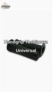 Handgrip Motor Yoshimura Honda-Yamaha-Suzuki-Kawasaki Hitam Polos Handpad-Handfat Handle Grip-Pad-Fat Karet-Sarung Gas Universal