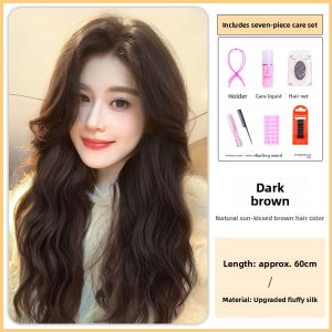 JUZITING | Natural Real Human Hair Wavy Full Wig