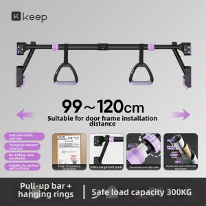 Keep | No-drill Indoor Home Use Pull-up Bar with Rings