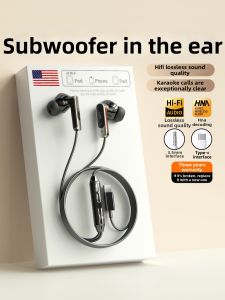 ERYE | Wired In-Ear Headphones with Type-C High-Quality Audio Noise Cancellation Gaming Karaoke