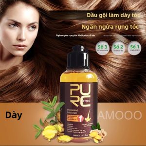 Dầu Gội Gừng PURC 100ml Trị Rụng Tóc Kích Thích Mọc Tóc Phục Hồi Chân Tóc Làm Dày Tóc Chăm Sóc Tóc Tự Nhiên Với Thành Phần Nhân Sâm Và Gừng