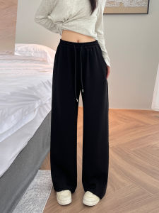plus Size Drapey High Waist Wide Leg Pants Womens Soft Comfortable Casual Trousers Slimming Effect Large Yang Commute Style