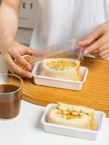 Disposable Transparent Plastic Sandwich Packaging Box Commercial Use Bakery DIY Cooking Utensils Small Pastries Container