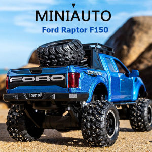 Simulation 1:32 large wheel Raptor F150 alloy off-road vehicle model sound light childrens toy car Boy gift alloy off-road vehicle model