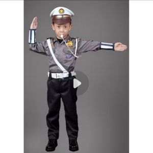 BAJU SERAGAM POLISI ANAK /KOSTUM/KARNAVAL PAKET KOMPLIT