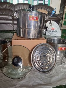 dandang nasi kuping stainless tutup kaca murah tebal