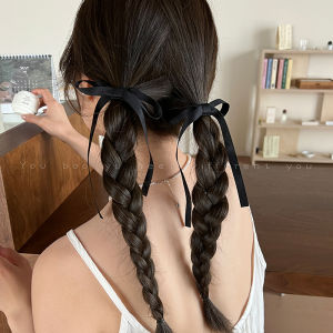 Black Ribbon Butterfly Knot Hair Ties Womens Style Braided Hair Accessories New 2025 Hair Bands Hair Ropes Fashionable Hair Accessories