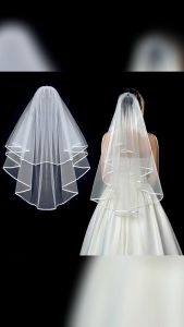 60cm Veil Pengantin Polos Kerudung Pengantin Bride Veil White Veil Prewed Veil Prewedding Hijab Aksesoris Pengantin Hijab Veil Organza