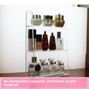 Cosmetics Acrylic Storage Box Bathroom Mirror Cabinet Narrow Wall Cabinet Rack Multi-Layer Dressing Table Storage Mouth