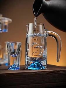 Luxury Blue Mountain Wine Glass Set Decanter