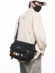 Transparent Pain Bag Crossbody Mailman Bag for Teens And High School Students Single Shoulder Study Supplement Bag Mens Style