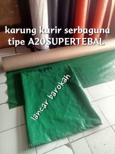 karung kurir pakai kancing dari terpal Korea tipe A20 super tebal kualitas terjamin harga terjangkau