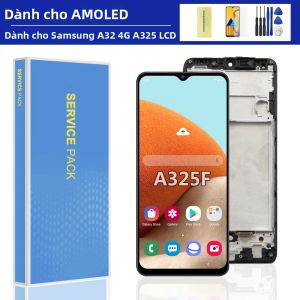 Màn Hình Cảm Ứng LCD AMOLED Samsung A32 4G Kèm Khung Tương Thích Với SM-A325F SM-A325M Màn Hình Điện Dung