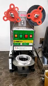 เครื่องซีลฝาแก้วไต้หวัน อัตโนมัติ YODO-K-2590D หน้าจอDigital LED นับแก้วได้ 200-300แก้วต่อชั่วโมง เครื่องซีลถ้วยเชิงพาณิชย์  พร้อมส่ง