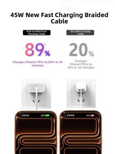 Beizun | Certified Fast Charging iPhone Cable Double Type C Braided PD