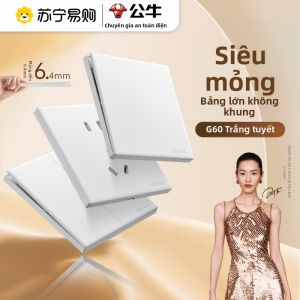 Bull | Bộ Công Tắc Ổ Cắm Điện Siêu Mỏng BULL G60 Mùa Đông Tuyết Trắng 1 Phím 5 Lỗ 3 Lỗ Điều Hòa Không Khí Đục Lỗ Ẩn
