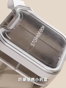 Moisture-proof Pill Dispenser Portable Capsule Tablet Case 4/7 Girds Visible Medicine Storage box