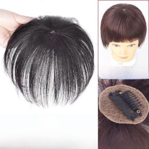 Full Real Human Hair Wig Grey Hair Coverage Hair Extension Pieces Voluminous Natural Invisible Hair Parting for Women