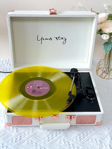 Middix Turntable Vinyl Record Player Suitcase Gramophone Portable Bluetooth Speaker music player phonograph Aux-in RCA output