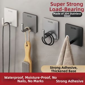 NAIFUNA | Stainless Steel Adhesive Strong Load-bearing No-drilling Hook