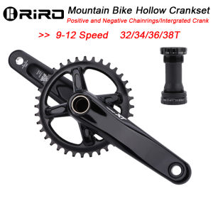 RIRO 104BCD Bicycle Crankset 170mm Bike Crank Aluminum Alloy Chainring 32T 34T 36T 38T With Bottom Bracket 175mm MTB Crank