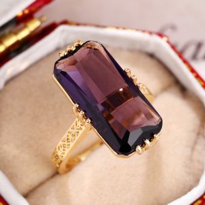 Huitan Thanh Lịch Nhẫn Đính Đá Cubic Zirconia Dành Cho Nữ Thời Trang Cao Cấp Cưới Ban Nhạc Phổ Thiết Lập Hình Dạng Hình Học Kỷ Niệm Trang Sức Dự Tiệc