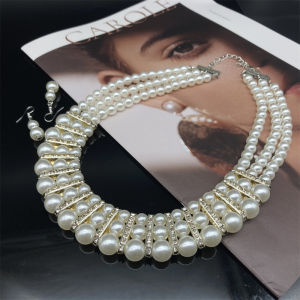 สร้อยคอ ต่างหู ชุดหลายชั้น ลูกปัดเทียม หรูหรา สไตล์ฝรั่งเศส สำหรับเจ้าสาว วัสดุอื่นๆ ผสม ดอกไม้ แฟชั่น เครื่องประดับ