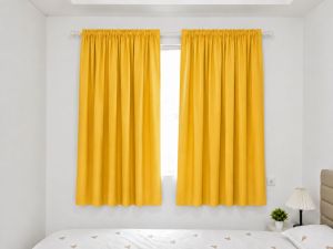 Amanda Sunflower yellow Pattern Curtains for Bedroom Window Treatment.door and sink