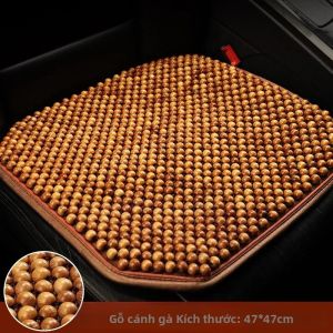 Gối Tựa Lưng Xe Hơi Bằng Gỗ Tự Nhiên Thủ Công Viền Da Đế Chống Trượt Thoáng Khí Thoải Mái Có Tác Dụng Massage
