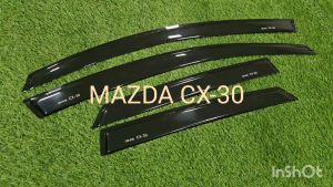 คิ้วกันสาด สีดำทึบ งานไทยแบบหนา พร้อมเทปกาว 4 ชิ้น มาสด้า ซีเอ็ก30 Mazda CX30 CX-30 2020-2023 A