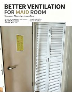 Helper room /bomb shelter/utility/store room sliding lourve door customize singapore/for no window door maid room/helper room singapore