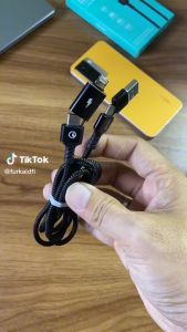TERBARU!! LOG ON Kabel Multi All in One - LO-CB72 kabel data + adaptor micro to iph type-c dan usb-A 5in1