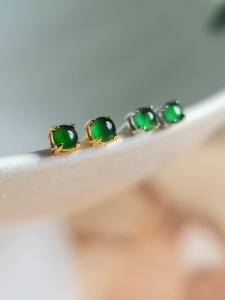 Natural Jade Silver Earrings Womens Gift Pure Silver Ear Cuff Stone Earring 2025 New Style High-End Green Earrings