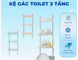 Kệ Gác Toilet 3 Tầng Kệ Phòng Tắm Việt Nhật Cao Cấp Kệ Để Đồ Gắn Tường Tiện Dụng 5581