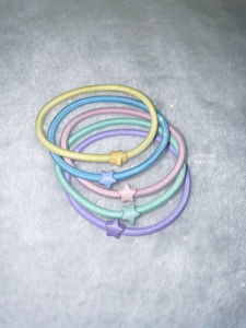 Kill Mary Su Gao Ponytail Girl Cute Candy Color Five-Pointed Star Hair Ring Normcore Hair Band Niche Style