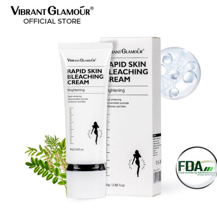 VIBRANT GLAMOUR FDA New Generation Intensive Whitening Body Lotion Whitening Cream Rapid Skin Bleaching Cream Moisturizing 10 Niacinamide Lightening Body Lotion 80g Cover skin blemishes even skin