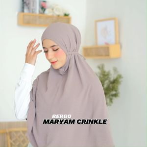 Hijab Instan Jilbab Bergo Maryam Crinkle Airflow Premium Size Lengkap | Hijab Instan Bergo Crinkle (Airflow)