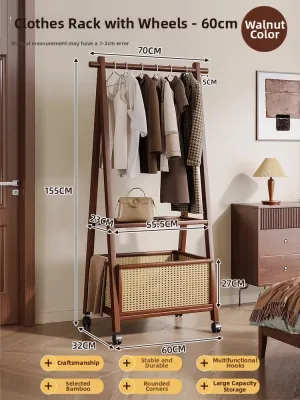 HAOMEIJIA | Retro Style Rattan Wardrobe